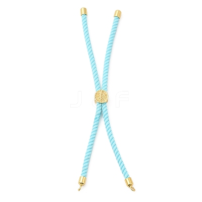 Twisted Nylon Cord Silder Bracelets DIY-B066-03G-09-1