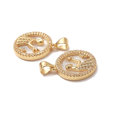 Rack Plating Brass Shell Pendants KK-D087-25G-06-1