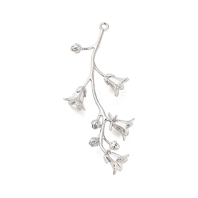 Three-Dimensional Flower Brass Pendants KK-V006-02P-01-1