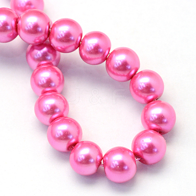 Baking Paint Glass Pearl Round Bead Strands HY-Q003-10mm-54-1