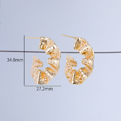 Stylish Brass Stud Earrings AK1364-1