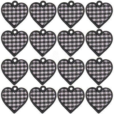 16Pcs Spary Painted Alloy Polyester Pendants FIND-SC0016-85-1