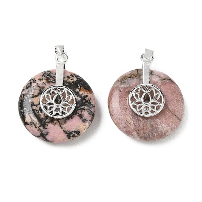 Natural Rhodonite Pendants GG-CBAF4FB-02S-B09-1