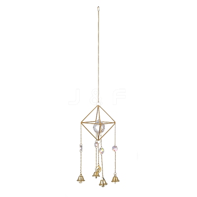 Geometric Metal Suncatchers Wall Hanging Decoration HJEW-G018-01B-G-1