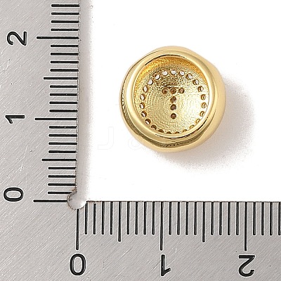 Rack Plating Brass & Cubic Zirconia Pendants KK-Z047-07G-T-RS-1