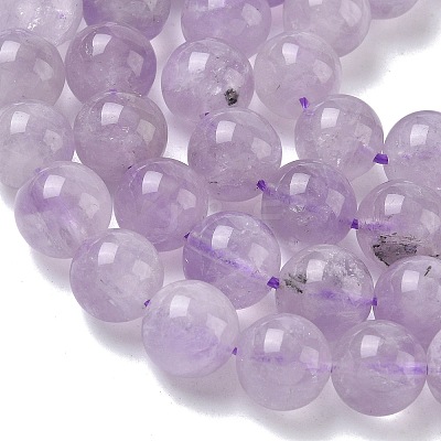 Natural Lavender Amethyst Beads Strands G-F306-11-10mm-01-1