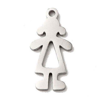 Non-Tarnish 304 Stainless Steel Textured Pendants STAS-J040-06B-P-1