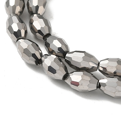 Electroplate Glass Beads Strands EGLA-J013-4x6mm-F50-1