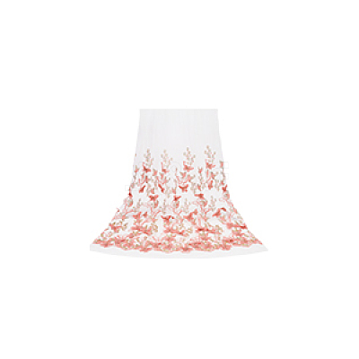 Polyester Embroidery Butterfly Flower Fabric SENE-WH0003-52-1