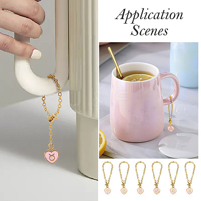 1 Set Alloy Enamel Wine Glass Charms HJEW-TA0001-16B-1