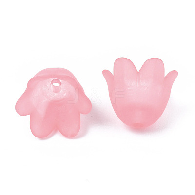 Transparent Acrylic Bead Caps FACR-N005-002G-1