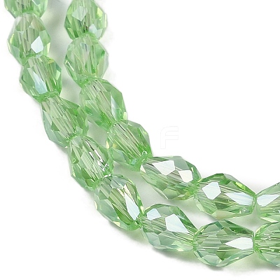 Transparent Electroplate Glass Beads Strands EGLA-N013-T10mm-B13-1
