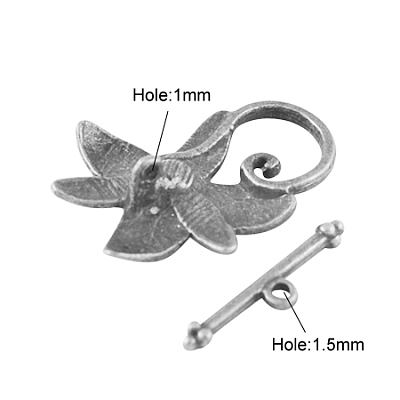 Alloy Toggle Clasps X-PALLOY-A20004-AS-LF-1