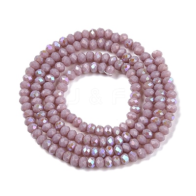 Electroplate Opaque Solid Color Glass Beads Strands EGLA-A044-P1mm-L13-1