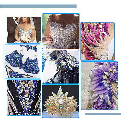 120Pcs 6 Style Sew on Rhinestone RESI-PH0002-04D-1