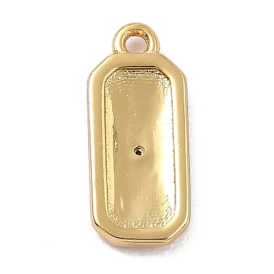 Brass Micro Pave Cubic Zirconia Charms ZIRC-I054-12G-02-1