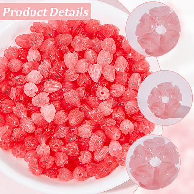 200Pcs Dyed Synthetic Coral Beads CORA-SP0001-22A-1