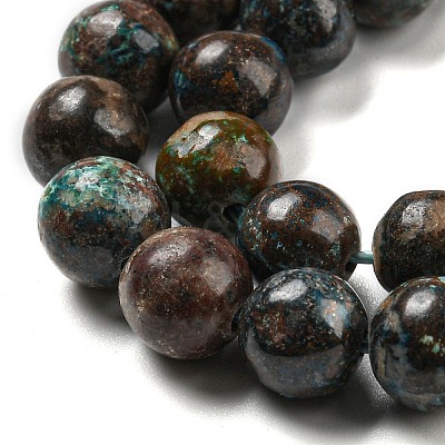 Natural Chrysocolla Beads Strands G-A219-A04-03-1