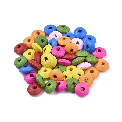 Dyed Natural Wood Beads WOOD-R249-042-1