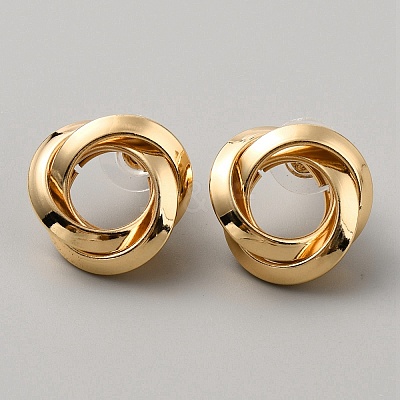 Iron Twist Knot Stud Earrings for Women EJEW-WH0004-106D-1