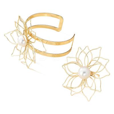 Hollow Flower Iron Cuff Bangles & Rings Sets FS-WGA02DC-01-1