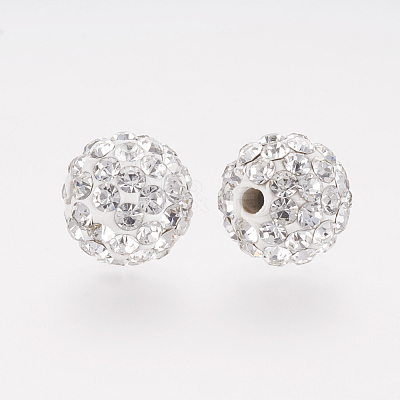 Polymer Clay Rhinestone Beads RB-K050-8mm-C31-1