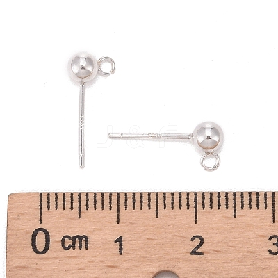 925 Sterling Silver Ear Stud Findings X-STER-N0001-002-1