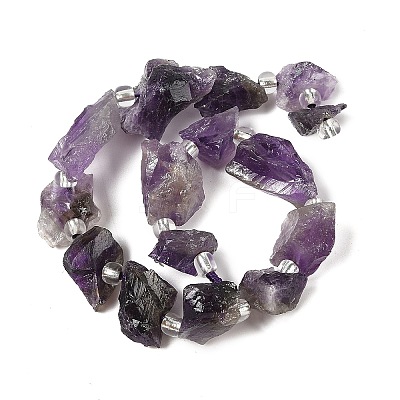 Natural Amethyst Beads Strands G-Q023-F01-01-1