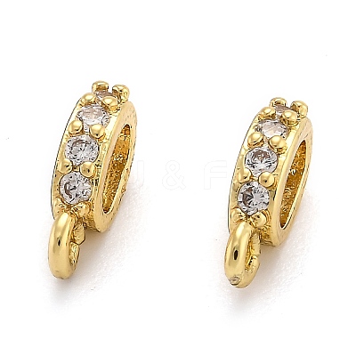 Brass Micro Pave Cubic Zirconia Tube Bails X-ZIRC-H119-11G-1