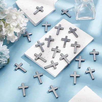 30Pcs Non-magnetic Synthetic Hematite Pendants G-GA0001-72-1
