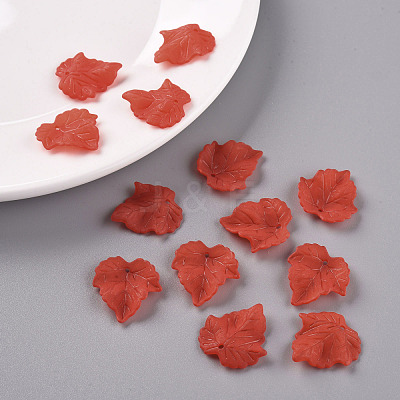 Autumn Theme Transparent Frosted Acrylic Pendants X-PAF002Y-12-1