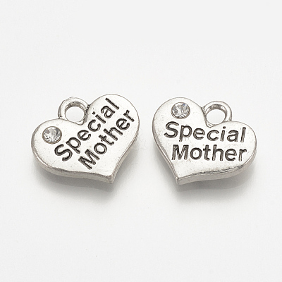 Alloy Rhinestone Pendants X-TIBE-Q082-131AS-01-1