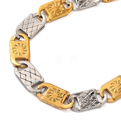201 Stainless Steel Mariner Link Chain Bracelets BJEW-B078-59GP-1