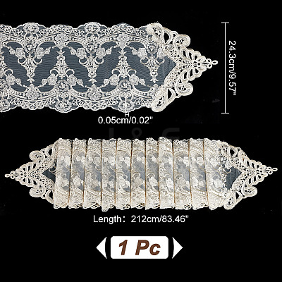 Polyester Lace Table Runners AJEW-WH0248-533A-1
