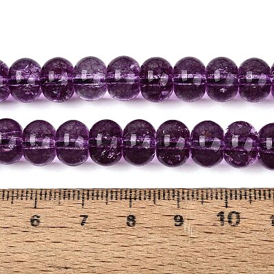 Crackle Transparent Glass Beads Strands GLAA-N074-02B-12-1
