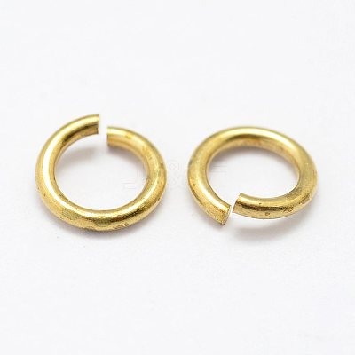 Brass Saw Cut Open Jump Rings KK-P096-08-A-1