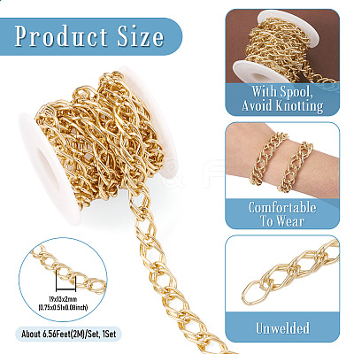 2m Aluminium Rhombus Link Chains CHA-TA0001-41G-1
