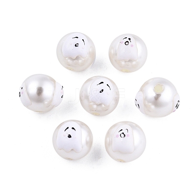 Halloween Opaque ABS Plastic Imitation Pearl Enamel Beads KY-G020-01N-1