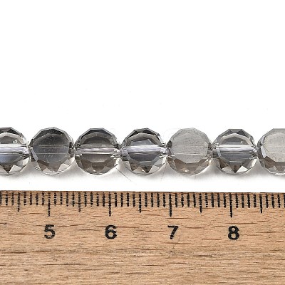 Electroplate Glass Beads Strands X-EGLA-L045-G-PL04-1