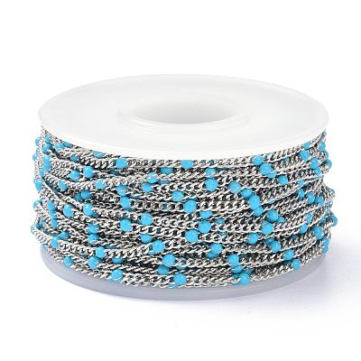 304 Stainless Steel Enamel Curb Chains CHS-P013-01P-03-1