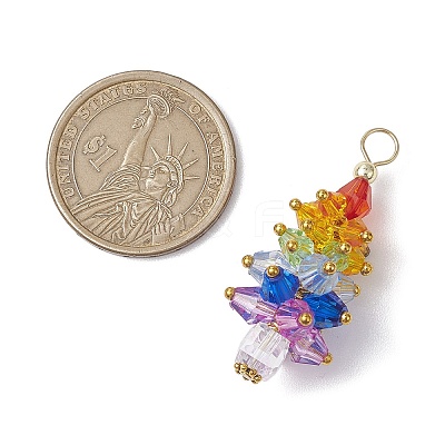 Chakra Theme Acrylic Pendants PALLOY-JF03055-1