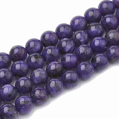 Natural Chalcedony Beads Strands G-S333-6mm-011-1