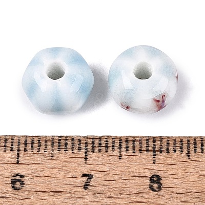 Vintage Handmade Porcelain Beads PORC-Q006-07R-1