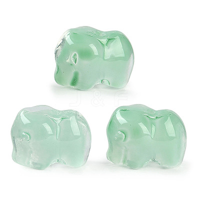 Spray Painted Glass Beads GLAA-Z007-04F-1