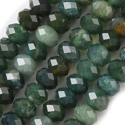 Natural Moss Agate Bead Strands X-G-D344-A11-1