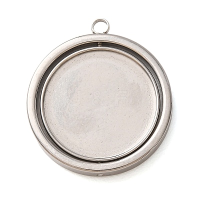 304 Stainless Steel Pendant Cabochons Settings SA-CBA8B85-07P-1