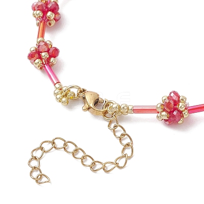 2Pcs 2 Colors Glass Seed Beaded Bracelets for Women BJEW-MZ00216-1