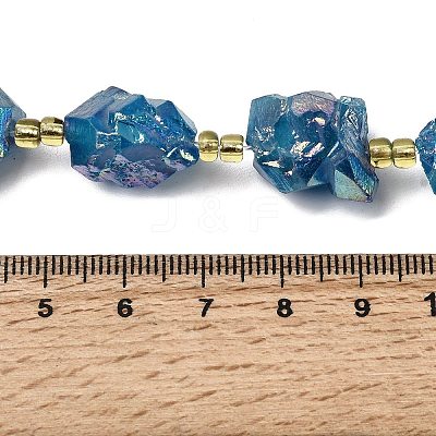 Electroplated Raw Rough Natural Amethyst Beads Strands G-Z131-J02-01-1