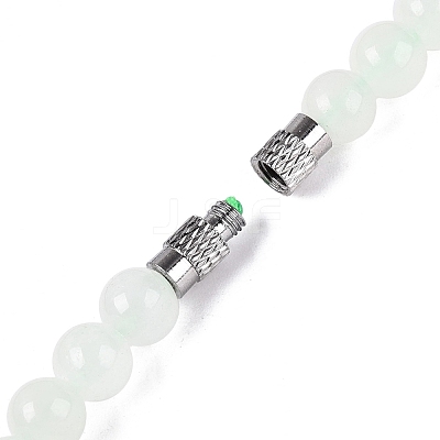 6MM Gradient Color Natural Myanmar Jade Round Beaded Necklaces NJEW-Q150-01-1
