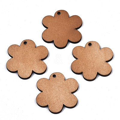 Printed Basswood Pendants WOOD-N006-37-1